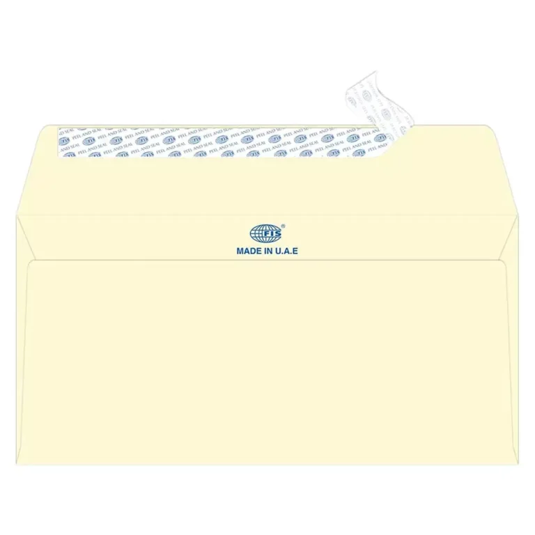 FIS FSEE1015POWB25 Laid Paper Envelopes Peel & Seal, DL (114 × 229 mm), 100 gsm, 25 pieces, Camelle Off White