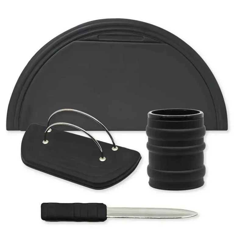FIS UADS10011HE Desk Set, 4 pieces, Hemisphere Black