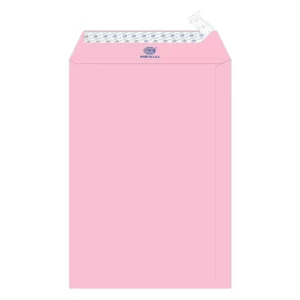FIS Color Envelopes Peel & Seal, Pastel Colors, Pack of 50 Pcs. Pink Color, 10 x 7 Inch, 80 GSM – FSEC8033PP50