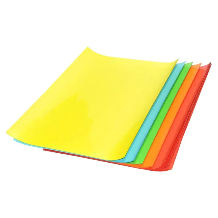 FIS FSPA3449N5C 34 × 49cm Neon Laminated Paper, 80 gsm, 50 Sheets, Multicolor