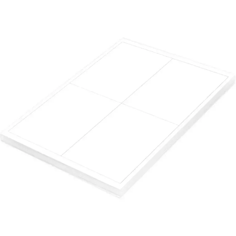FIS FSLA4-7-100 A4 White Laser Labels, 99.1 × 139 mm, 4/Sheet, 100 Sheets