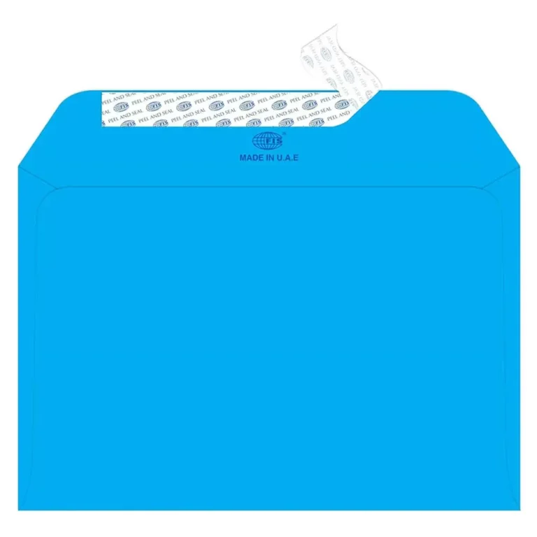 FIS FSEC8026PBBL50 Colour Envelopes Peel & Seal, C5, 80 gsm, 50 pieces, Bright Blue