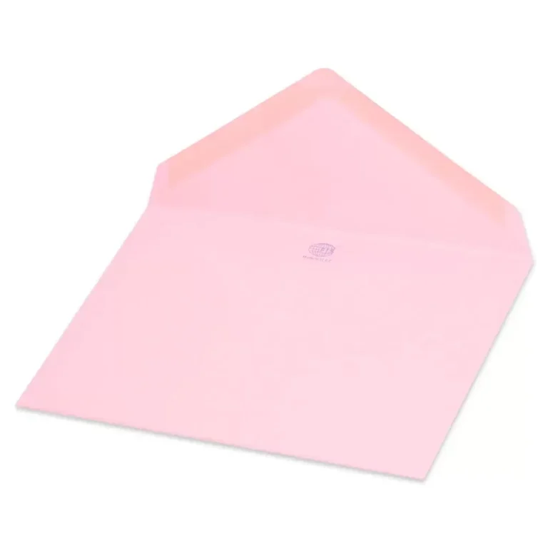 FIS Pack of 50 Pastel Color Envelopes, 80 GSM, Size 120 X 185mm, Glued, Color Pastel Pink