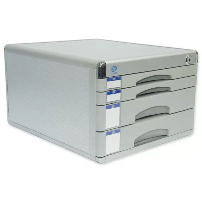 FIS FSOTW-A6648 Aluminium File Cabinet, 4 Drawers, Grey