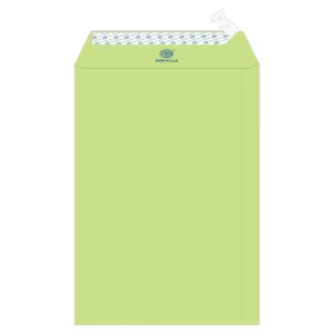 FIS Laid Paper Envelopes Peel & Seal, Pack of 50 Pcs. Green Color, 10 x 7 Inch, 100 GSM – FSEE1033PBGR50