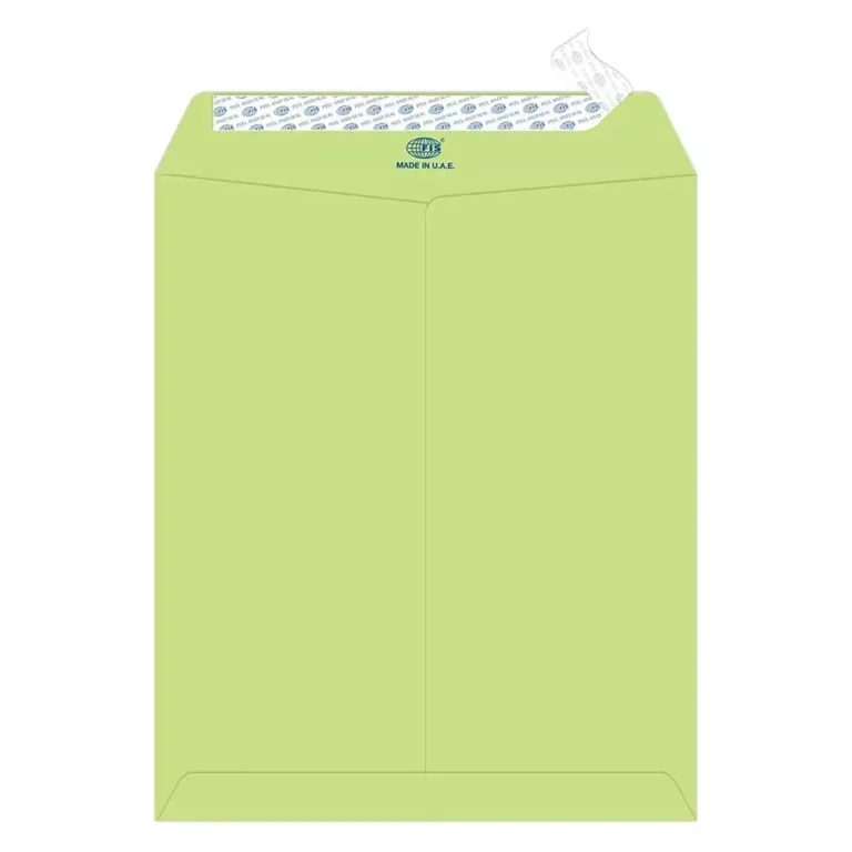 FIS FSEE1034PGRB25 Executive Laid Paper Envelopes Peel & Seal, 12 × 10 inch, 100 gsm, 25 pieces, Green