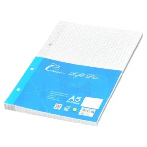 FIS Classico Loose Leaf Papers, 80 Sheets, 5 mm Square, 80 gsm, A5 Size – FSPACR4002