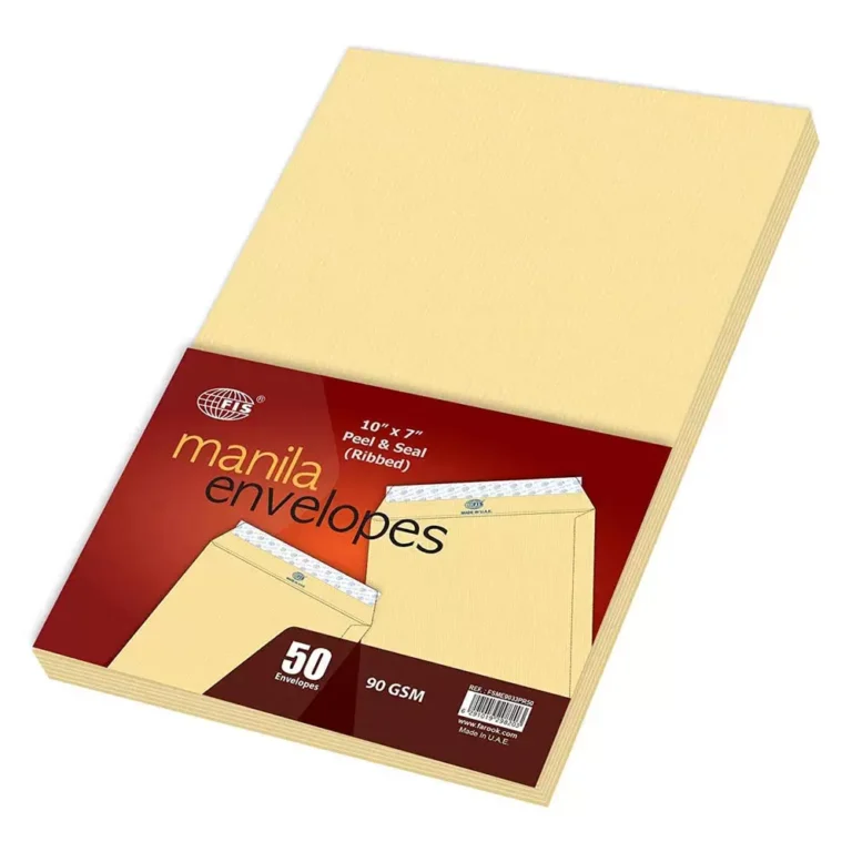 FIS FSME9033PR50 Manila Envelopes, 10 × 7 in, 90 gsm, Pack of 50