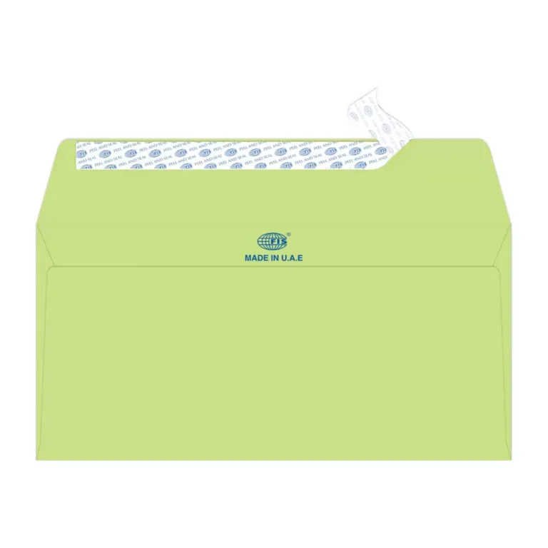 FIS FSEE1015PGRB25 Laid Paper Envelopes Peel & Seal, DL (114 × 229 mm), 100 gsm, 25 pieces, Green