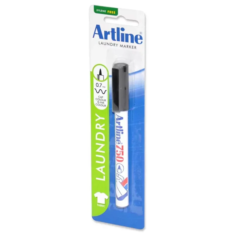 Artline ARMK750BK-BP Laundry Marker, 0.7 mm, Black