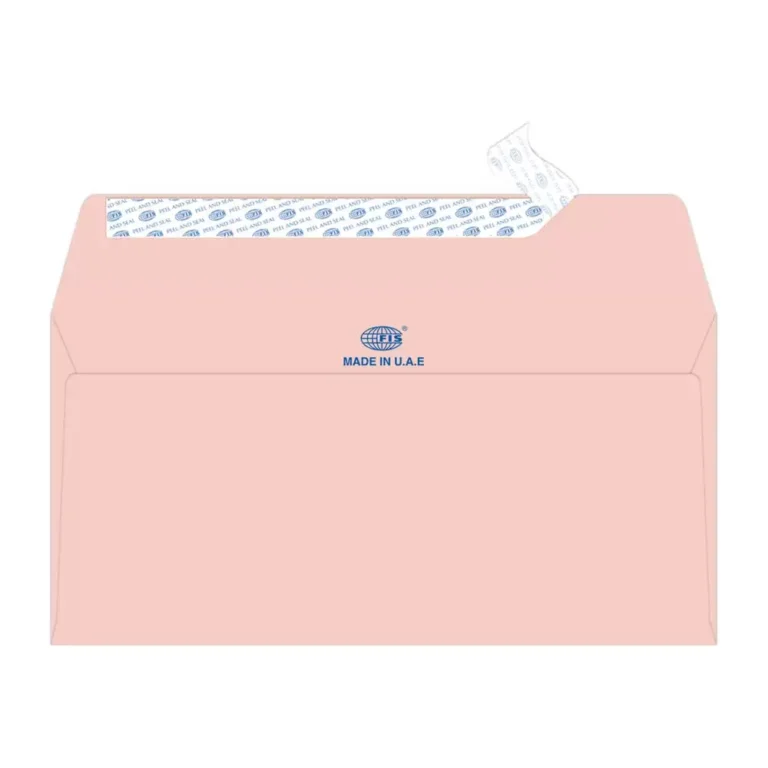 FIS FSEE1015PPIB25 Laid Paper Envelopes Peel & Seal, DL (114 × 229 mm), 100 gsm, 25 pieces, Pink