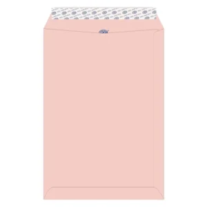 FIS Laid Paper Envelopes Peel & Seal, Pack of 50 Pcs. Pink Color, C4 (324 x 229 mm), 100 GSM – FSEE1027PBPI50