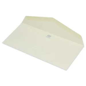 FIS Pack of 50 Executive Laid Paper Envelopes, 100 GSM, Size 4 X 9 Inch, Glued, Color Green