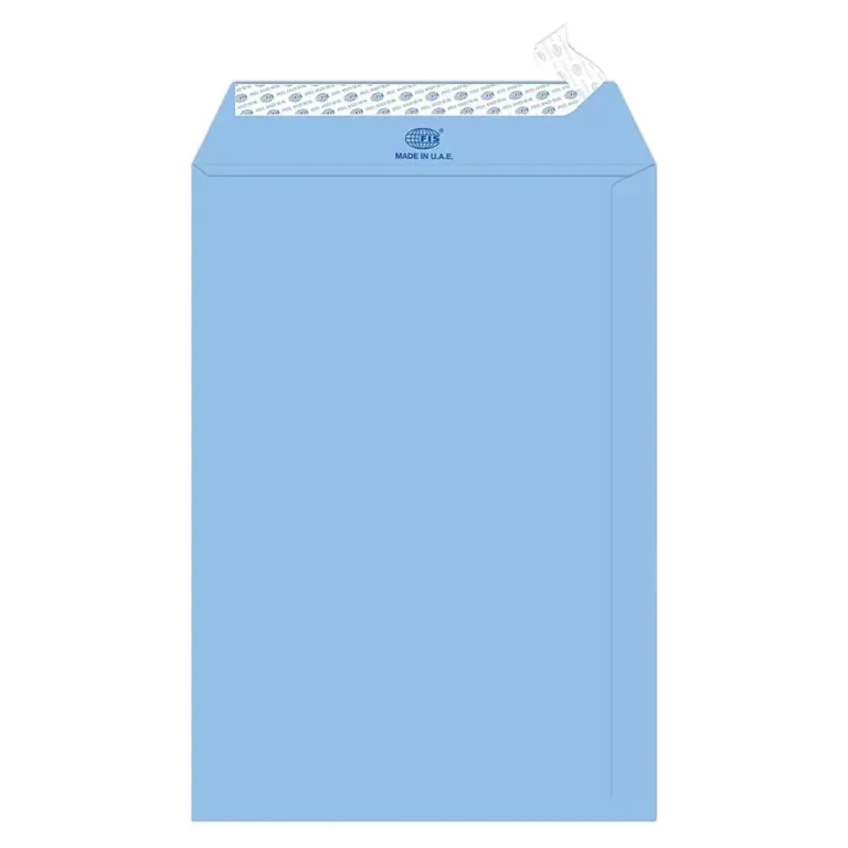 FIS FSEE1033PBLB25 Executive Laid Paper Envelopes Peel & Seal, 10 × 7 inch, 100 gsm, 25 pieces, Blue