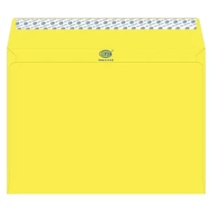 FIS Color Envelopes Peel & Seal, Neon Colors, Pack of 50 Pcs. Lemon Color, C4 (229 x 324 mm), 80 GSM – FSEC8042PBLE50