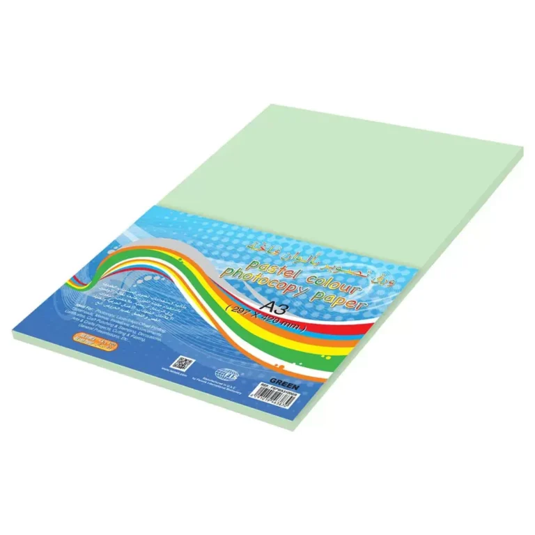 FIS FSPWA3100GR A3 Pastel Colour Photocopy Paper, 80 gsm, 100 Sheets, Green Color