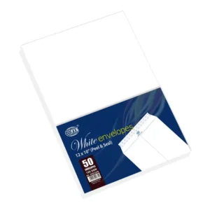 FIS Color Envelopes Peel & Seal, Pack of 50 Pcs. 12 x 10 Inch, 120 GSM – FSWE1234P50