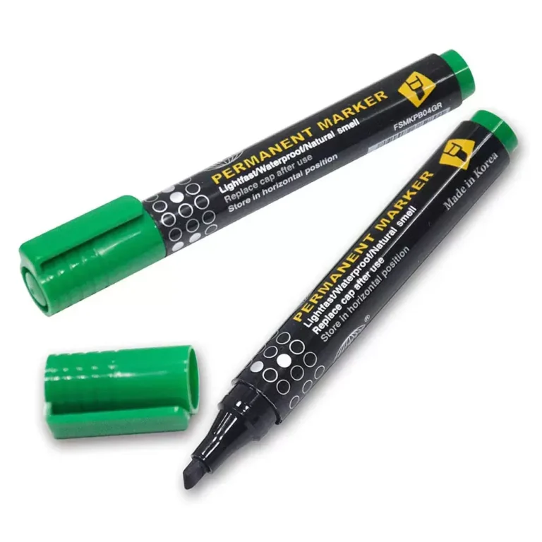 FIS FSMKPB04GR Permanent Markers, Broad, Green, 12 pieces