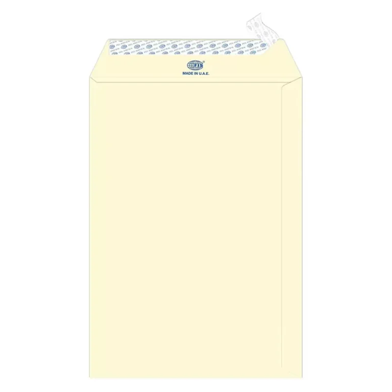 FIS FSEE1033POWB25 Executive Laid Paper Envelopes Peel & Seal, 10 × 7 inch, 100 gsm, 25 pieces, Camille Off White
