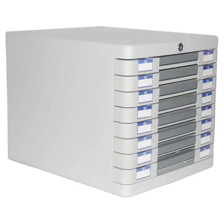 FIS FSOTUS-23BK File Cabinet with Key, 8-Drawers, Grey