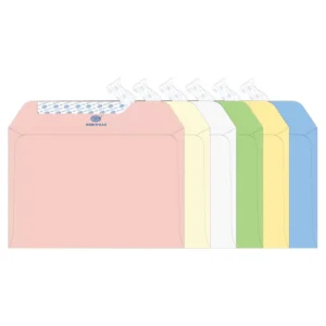 FIS Executive Laid Paper Envelopes Peel & Seal, Pack of 25 Pcs. 6 Assorted Colors, C5 (162 x 229 mm) Size, 100 GSM – FSEE1026PB625