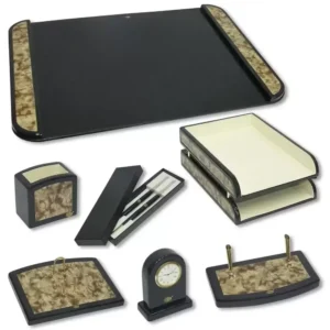 Office Desk Organizer – 8 Pieces FIS Executive Wooden Desk Sets – FSDS-3