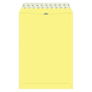 FIS Color Envelopes Peel & Seal, Pastel Colors, Pack of 50 Pcs. Yellow Color, C4 (324 x 229 mm), 80 GSM – FSEC8027PY50
