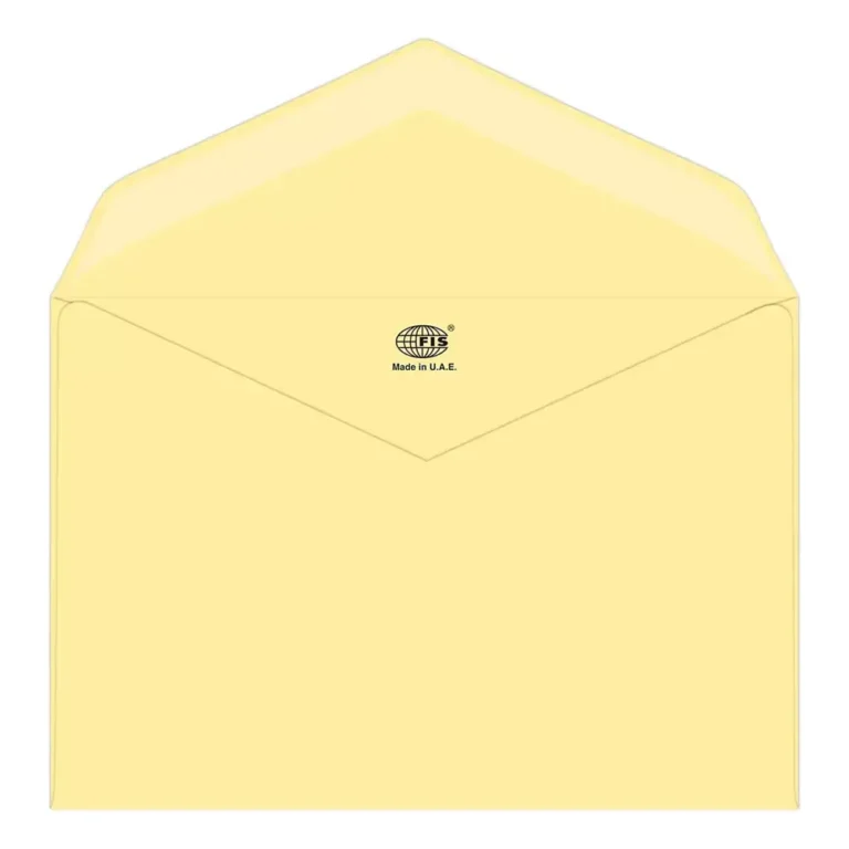 FIS FSEE1020GCRB25 Executive Laid Paper Envelopes Glued, 120 × 185 mm, 100 gsm, 25 pieces, Cream