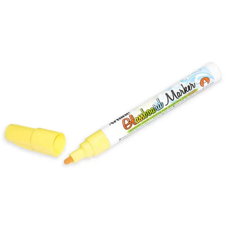 Artline ARMKEPG-4FYL Glass Board Marker, 2.0mm, Fluoro Yellow, 12 pieces