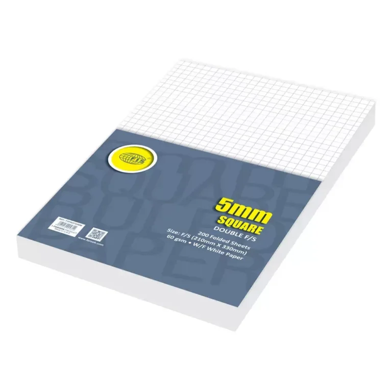 FIS FSPADFS5MM F/S Folded Ruled Paper, 5mm Ruling, 200 Sheets