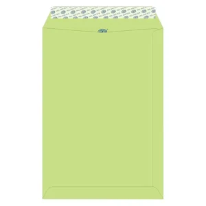 FIS Laid Paper Envelopes Peel & Seal, Pack of 50 Pcs. Green Color, C4 (324 x 229 mm), 100 GSM – FSEE1027PBGR50
