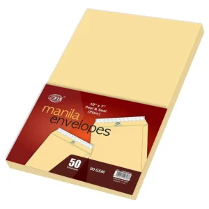 FIS Manila Envelopes Peel & Seal, Plain, Pack of 50 Pcs. 10 x 7 Inch, 90 GSM – FSME9033P50