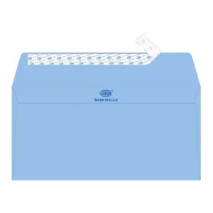FIS Laid Paper Envelopes Peel & Seal, Pack of 25 Pcs. Blue Color, DL (114 x 229 mm) Size, 100 GSM – FSEE1015PBLB25