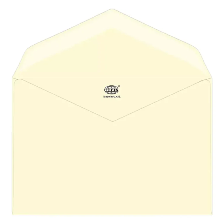 FIS FSEE1020GOWB25 Executive Laid Paper Envelopes Glued, 120 × 185 mm, 100 gsm, 25 pieces, Camelle Off White