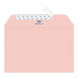 FIS Executive Laid Paper Envelopes Peel & Seal, Pack of 25 Pcs. Pink Color, C5 (162 x 229 mm) Size, 100 GSM – FSEE1026PPIB25