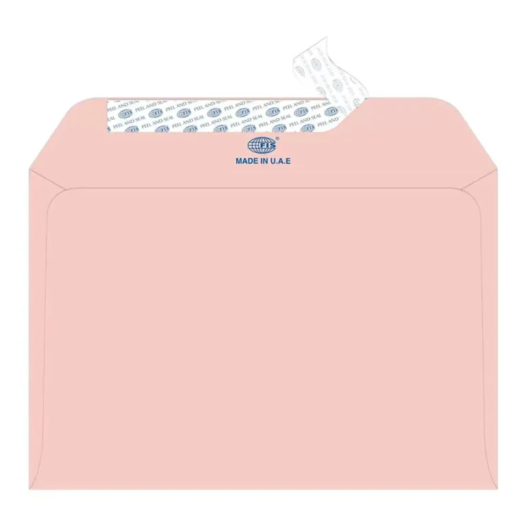 FIS FSEE1026PPIB25 Executive Laid Paper Envelopes Peel & Seal, C5, 100 gsm, 25 pieces, Pink