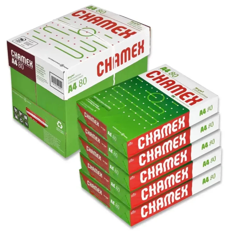 Chamex A4 80gsm White Copy Paper, 5 Reams / 2,500 Sheets