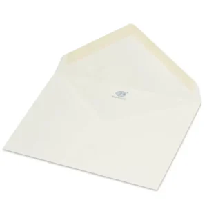 FIS Pack of 50 Executive Laid Paper Envelopes, 100 GSM, Size 120 X 185mm, Glued, Color Camelle Off White