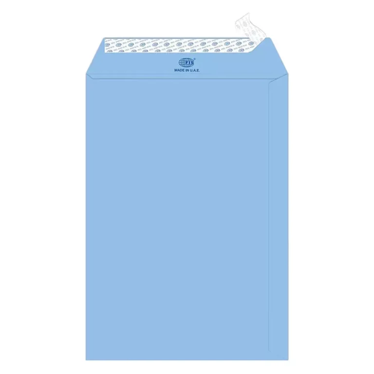 FIS FSEE1027PBLB25 Executive Laid Paper Envelopes Peel & Seal, C4, 100 gsm, 25 pieces, Blue