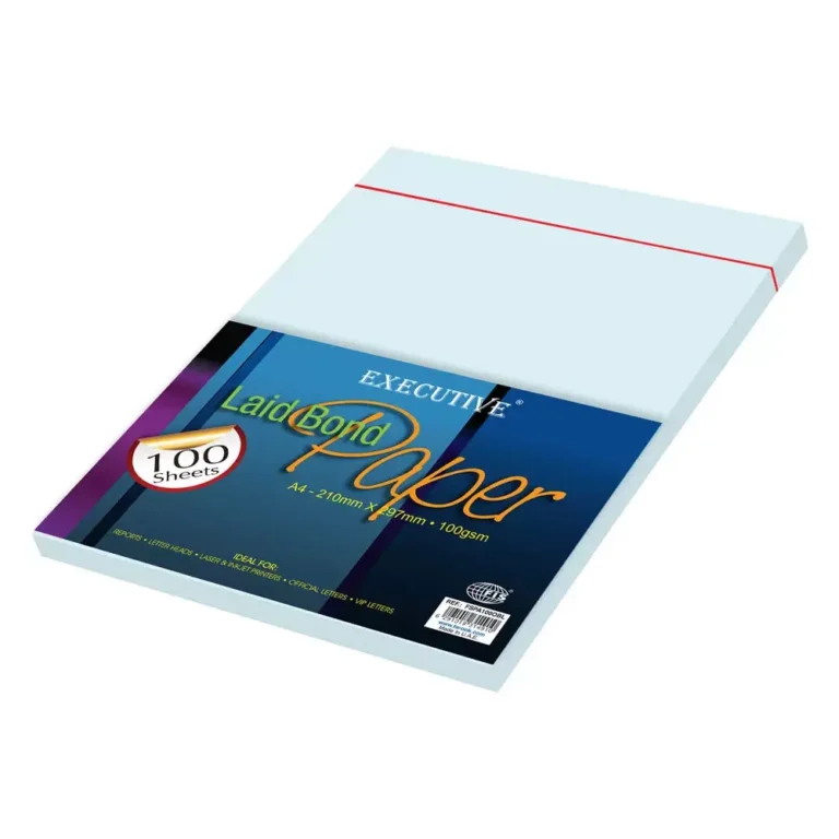 FIS FSPA100OBL A4 Laid Bond Paper, 100gsm, 100 Sheets, Ocean Blue