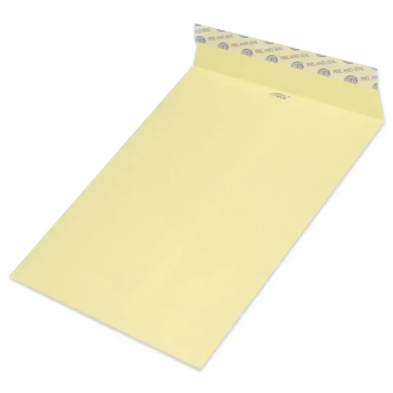 FIS Pack of 50 Pastel Color Envelopes 80 GSM, PeelandSeal, Size 7.5X5 Inch, Color Cream