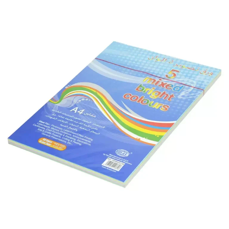 FIS FSPWA45C100 A4 Pastel Colour Photocopy Paper, 80 gsm, 100 Sheets, Assorted Colors