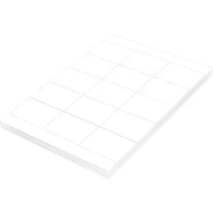 FIS Multipurpose Laser Labels, Colour White, Size 70X50.8mm (15 Stickers x 100 Sheet) A4 Size, E.U. Origin Material – FSLA15-100