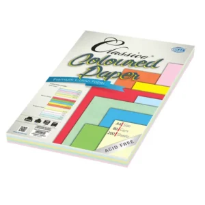 FIS Classico Color Photocopy Papers, 200 Sheets, 80 gsm, 5 Assorted Colors, A4 Size – FSPWA4200AASST