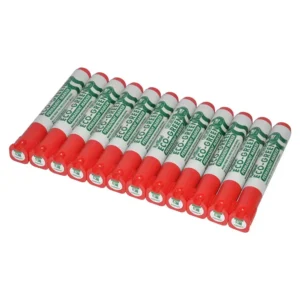 Artline Eco-Green Permanent Markers 2.0mm-5.0mm, Pack of 12 Pcs, Red Color, Polyester Fibre Tip, Chisel Style – ARMKEK-199RE
