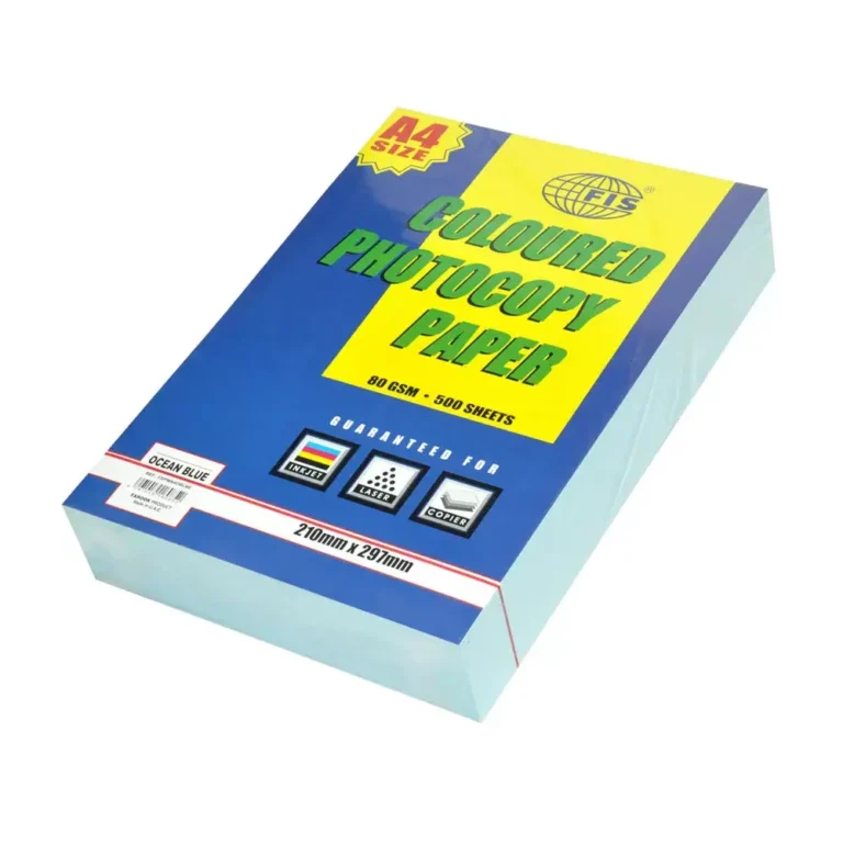 FIS FSPWA4OBLNE A4 Pastel Colour Photocopy Paper, 80 gsm, 500 Sheets, Pastel Ocean Blue