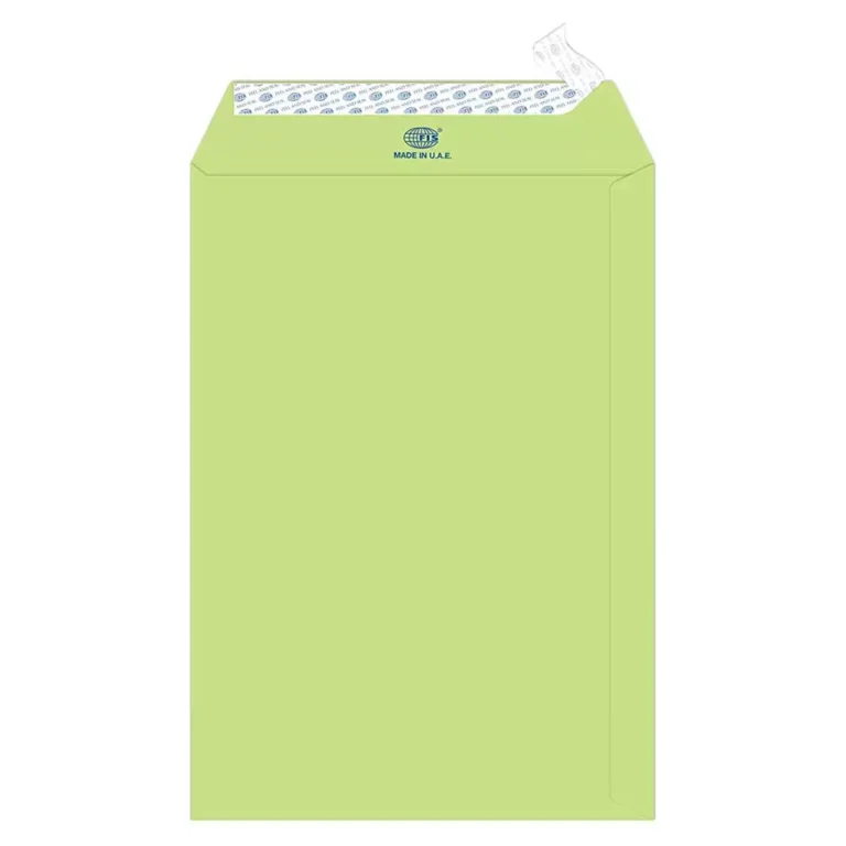 FIS FSEE1027PGRB25 Executive Laid Paper Envelopes Peel & Seal, C4, 100 gsm, 25 pieces, Green