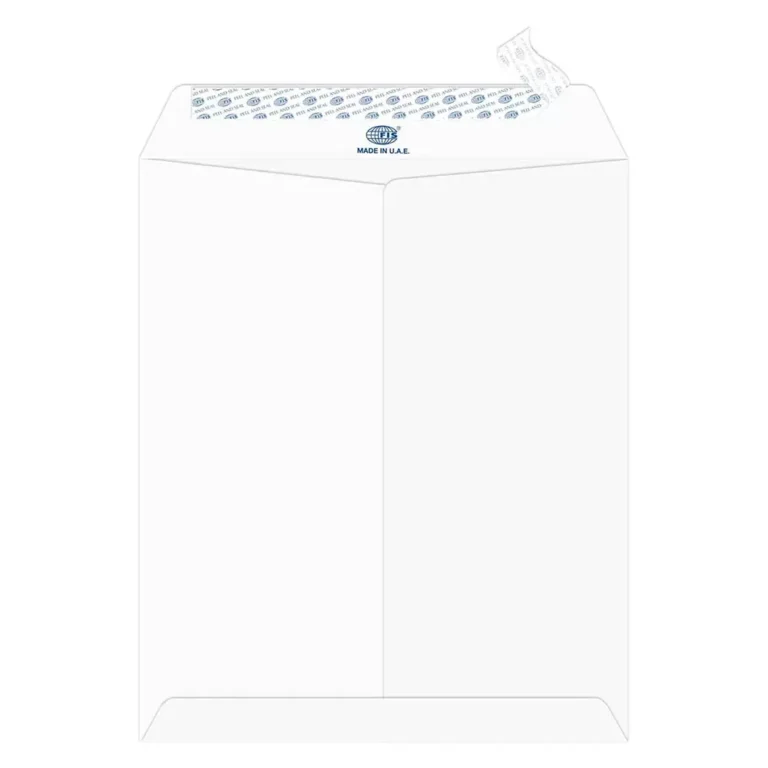 FIS FSEE1034PMWB25 Executive Laid Paper Envelopes Peel & Seal, 12 × 10 inch, 100 gsm, 25 pieces, Moon Beam White