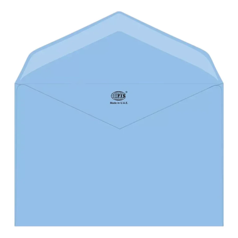 FIS FSEE1020GBLB25 Executive Laid Paper Envelopes Glued, 120 × 185 mm, 100 gsm, 25 pieces, Blue