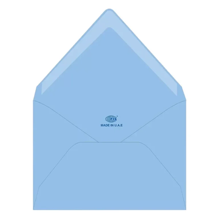FIS FSEE1024GBLB25 Laid Paper Envelopes Glued, 136 × 204 mm, 100 gsm, 25 pieces, Blue